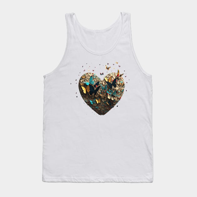 Butterfly Heart Tank Top by Feneli Creatives